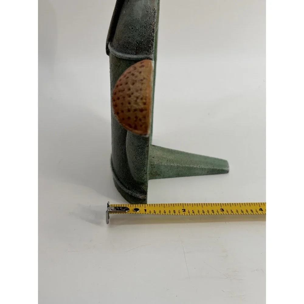 Vintage Marjolein Bastin Cast Iron Green Watering Can Doorstop 6.5